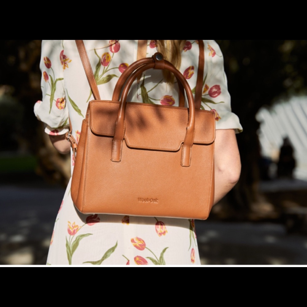 Wool & Oak Mini All Day Bag in Tan Pebble